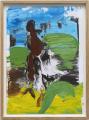 Sebastian Hosu: Untitled II [p], 2020, 
charcoal and oil on paper, 33 x 24 cm, gerahmt 
